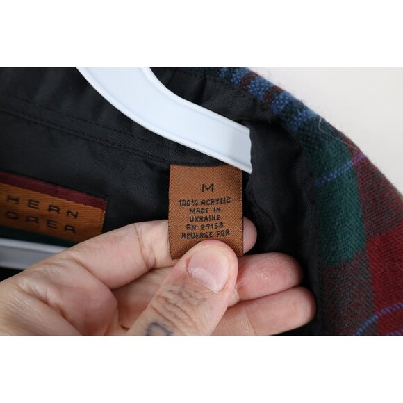 Vintage 80s 90s Streetwear Mens Medium Double Pocket Knit Collared Button Shirt - Picture 9 of 15